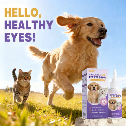 👩‍⚕️GFOUK® NanoCare Pet Eye Drops ☑️ Relieves Conjunctivitis, Dry Eyes, Cataracts, and Keratitis😺