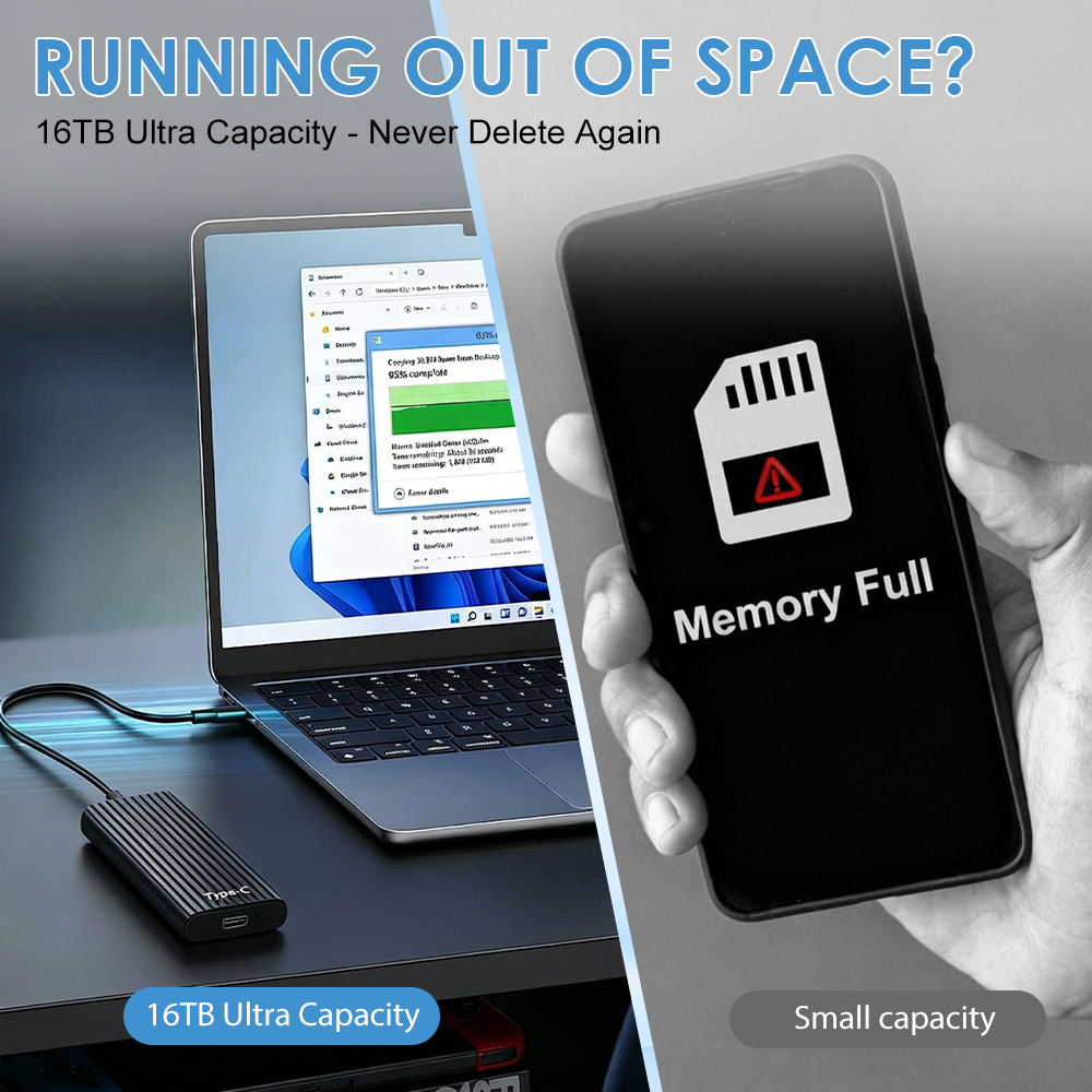 🏆Flash Sale⚡ 50K+ SOLD! Almost Gone-🔥16TB Large-Capacity Type-C Portable Mini SSD