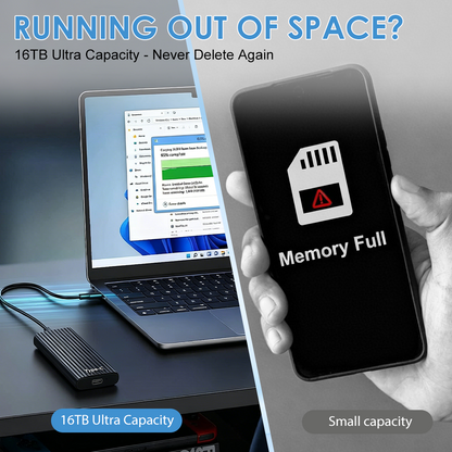 🏆Flash Sale⚡ 50K+ SOLD! Almost Gone-🔥16TB Large-Capacity Type-C Portable Mini SSD