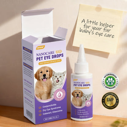 👩‍⚕️GFOUK® NanoCare Pet Eye Drops ☑️ Relieves Conjunctivitis, Dry Eyes, Cataracts, and Keratitis😺