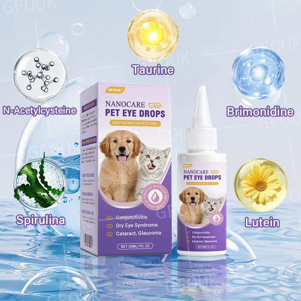 👩‍⚕️GFOUK® NanoCare Pet Eye Drops ☑️ Relieves Conjunctivitis, Dry Eyes, Cataracts, and Keratitis😺