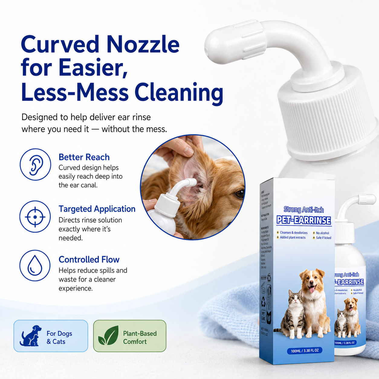 👩‍⚕️Celsiora® Pet Ear Cleansing Solution✅ FDA Approved