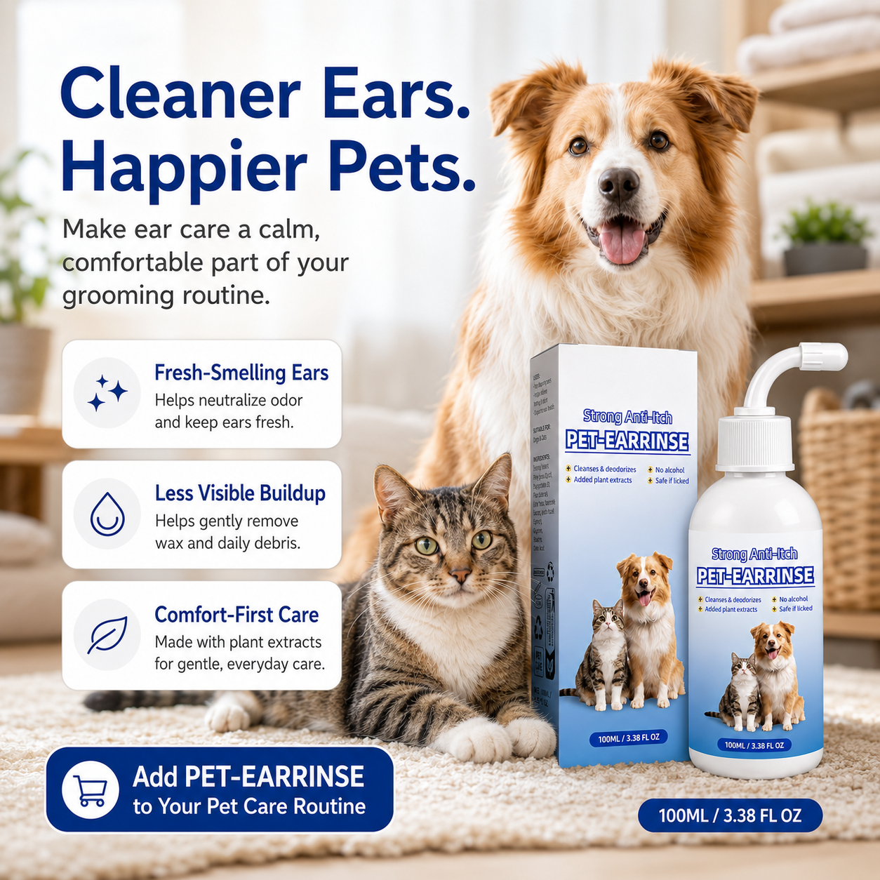 👩‍⚕️Celsiora® Pet Ear Cleansing Solution✅ FDA Approved