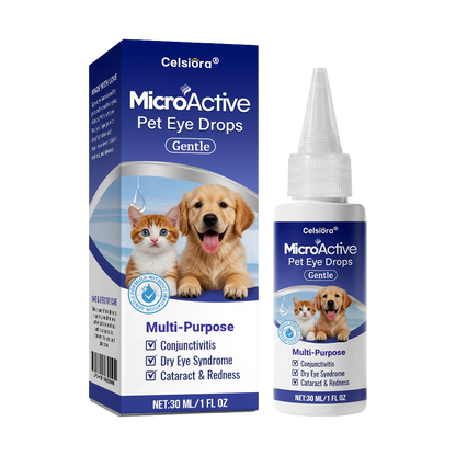 👩‍⚕️Celsiora® MicroActive Pet Eye Drops ✅Relieves Conjunctivitis, Dry Eyes, Cataracts🍀