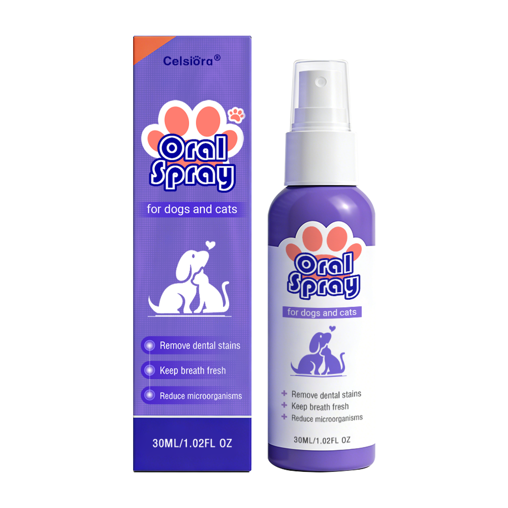 Celsiora® Pet Oral Spray ✅ Freshen Breath, Remove Tartar & Promote gum regeneration, stabilize teeth 🦷🦷
