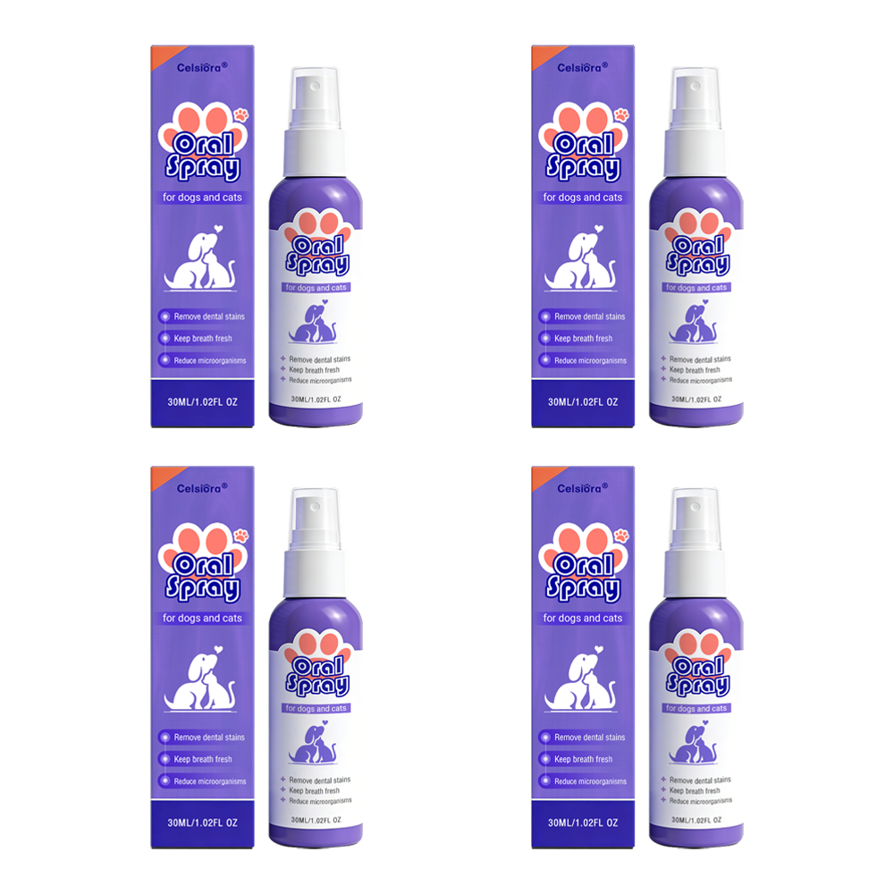 Celsiora® Pet Oral Spray ✅ Freshen Breath, Remove Tartar & Promote gum regeneration, stabilize teeth 🦷🦷
