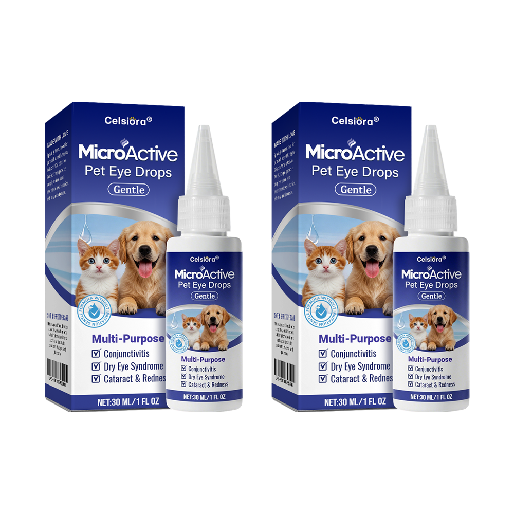 👩‍⚕️Celsiora® MicroActive Pet Eye Drops ✅Relieves Conjunctivitis, Dry Eyes, Cataracts🍀