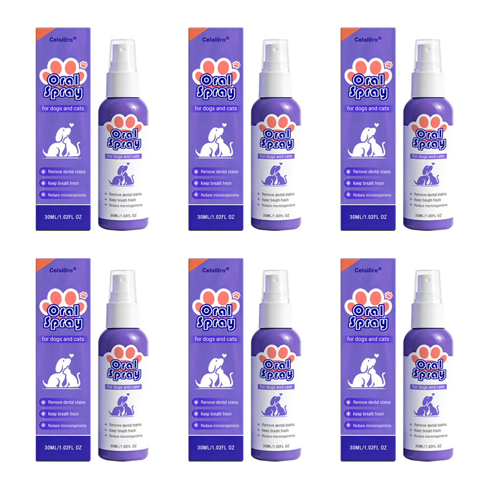 Celsiora® Pet Oral Spray ✅ Freshen Breath, Remove Tartar & Promote gum regeneration, stabilize teeth 🦷🦷