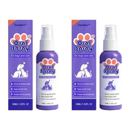 Celsiora® Pet Oral Spray ✅ Freshen Breath, Remove Tartar & Promote gum regeneration, stabilize teeth 🦷🦷
